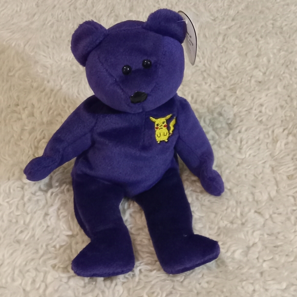 Purple Plush Bear Toy - Picture 1 of 8